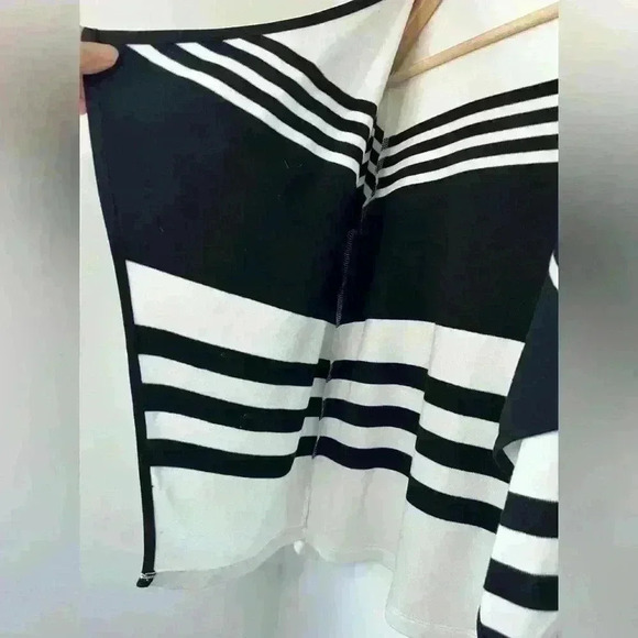 Jacqueline de Yong Womens Striped Black White Open Preppy Prep Sweater Small - Picture 13 of 13
